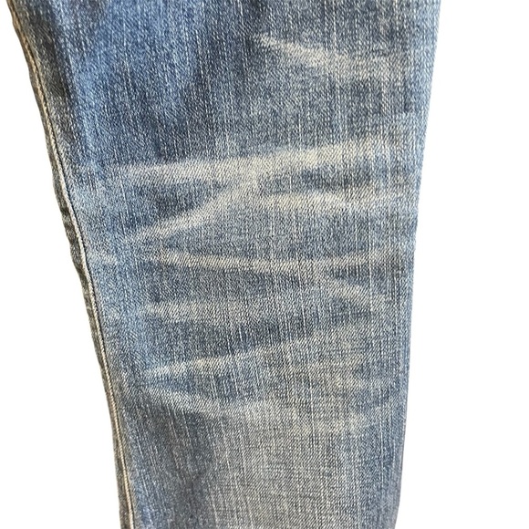Current/Elliott The Bootcut Super Loved Repair Light Wash Destroyed Flare Jeans - Picture 6 of 14